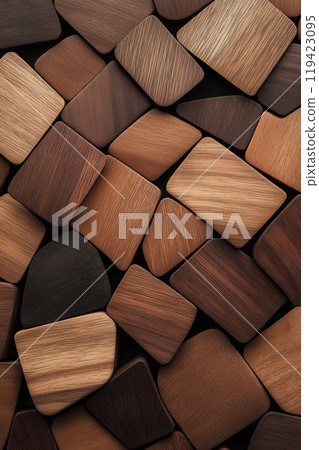Wooden pattern. Elegant luxury 3d geometric wood wallpaper Wooden pattern. Elegant luxury 3d geometric wood wallpaper 119423095
