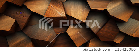 Wooden pattern. Elegant luxury 3d geometric wood wallpaper 119423096