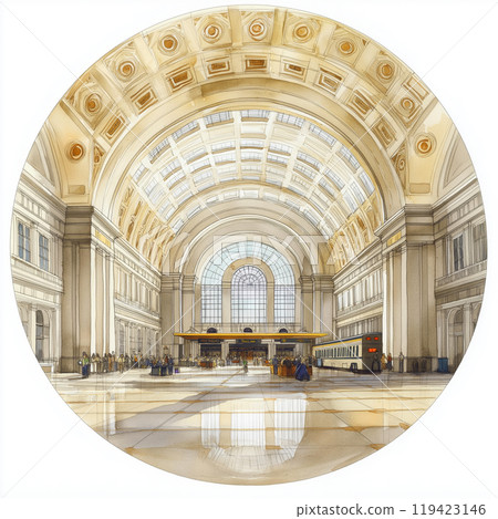 Union Station in Washington. Union Station in Washington hand-drawn comic illustration. Vector doodle style cartoon illustration Union Station in Washington. Union Station in Washington hand-drawn comic illustration. Vector doodle style cartoon illustration 119423146