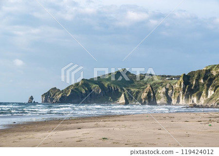 Cape Chikyu Observatory on a clear summer day, Muroran, Hokkaido 119424012