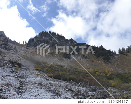 Mountain hiking to Bodenschneid mountain in springtime, Bavaria, Germany 119424157