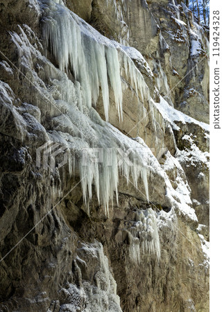 Partnachklamm or Partnach gorge in wintertime Partnachklamm or Partnach gorge in wintertime 119424328