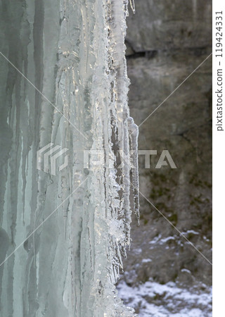 Partnachklamm or Partnach gorge in wintertime 119424331