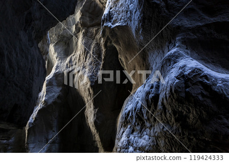 Partnachklamm or Partnach gorge in wintertime 119424333