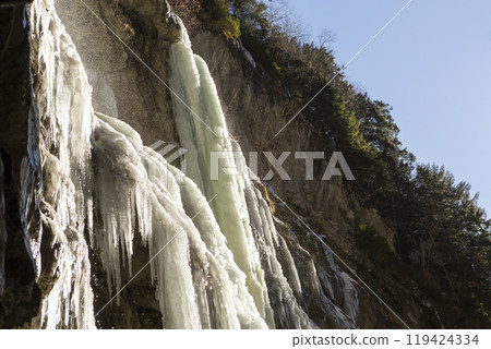 Partnachklamm or Partnach gorge in wintertime 119424334