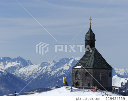 Chapel at Wallberg  mountain, Bavaria, Germany 119424339