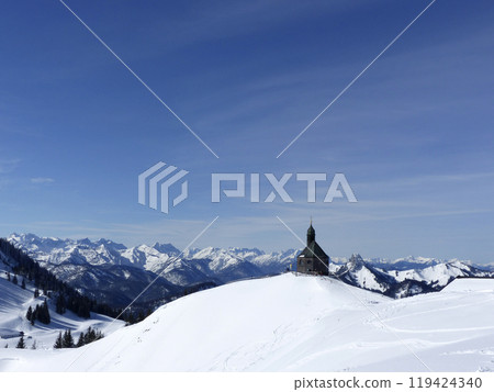 Chapel at Wallberg  mountain, Bavaria, Germany 119424340