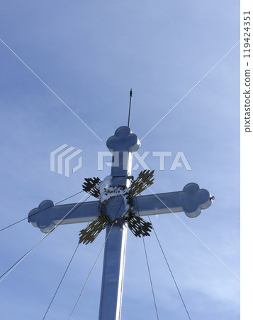 Summit cross of Wallberg mountain, Bavaria, Germany 119424351