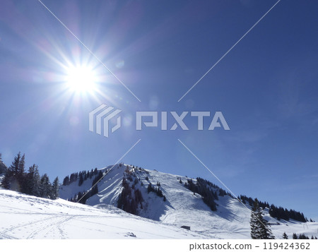 Mountain hiking Setzberg mountain, Bavaria, Germany Mountain hiking Setzberg mountain, Bavaria, Germany 119424362
