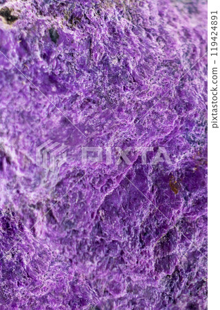Purple stone close-up for background. Natural minerals. Abstract backdrop Purple stone close-up for background. Natural minerals. Abstract backdrop 119424891