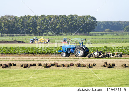 Grass growing facility preparing for shipment, Chitose, Hokkaido 119425149
