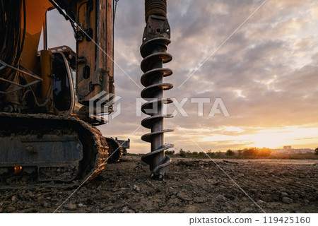 Building activity on construction site Building activity on construction site 119425160