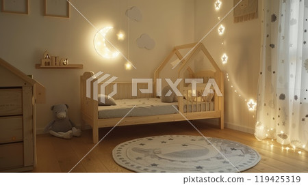 Cozy home interior . High quality illustration Cozy home interior . High quality illustration 119425319