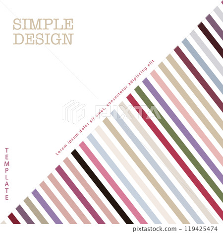 Colored parallel lines. The idea for the design of title pages, covers, books, brochures, leaflets, posters, booklets. Template for interior and decoration ideas 119425474