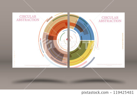 A set of abstract geometry backgrounds. The layout of the corporate design of the cover, book, poster, banner. The idea of interior design, prints and decorations 119425481
