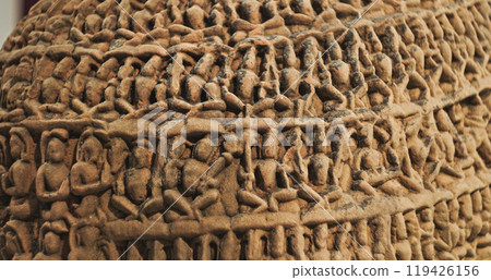 Close-up View On Varaha - Colossal Boar Is Third Incarnation Of Lord Vishnu. Varaha and His Consort Bhumi. Varaha Is Depicted As Boar Or In Anthropomorphic Form, With Boar's Head And Human Body 119426156