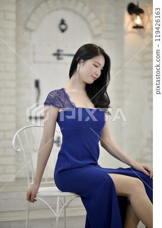 Young woman in a dress Young woman in a dress 119426163