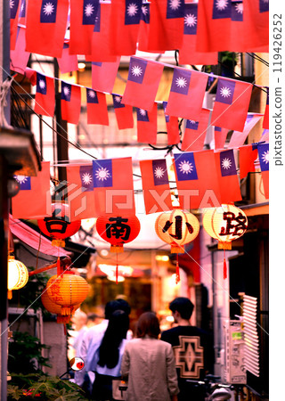 Yokohama cityscape in Japan, overlooking Tainan Alley in Yokohama Chinatown (October 19th) 119426252