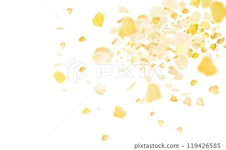 Transparent panoramic horizontal background.Amber flower spring template. 119426585