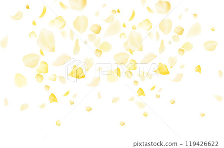 Transparent panoramic horizontal background.Amber flower spring template. 119426622