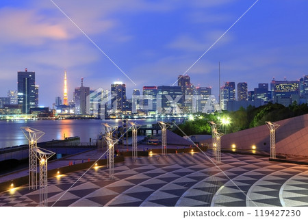[東京] 從晴海客船碼頭（晴海碼頭公園）看到的東京夜景 119427230