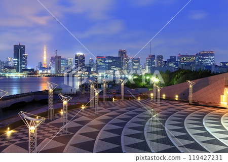 [東京] 從晴海客船碼頭（晴海碼頭公園）看到的東京夜景 119427231