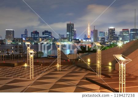 [東京] 從晴海客船碼頭（晴海碼頭公園）看到的東京夜景 119427238
