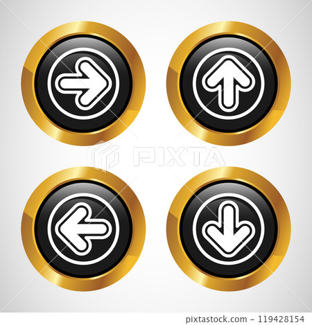 Right, Left, Up, Down Arrow Icon Design Illustration, Arrow Sign For Apps And Websites, Button Design 119428154