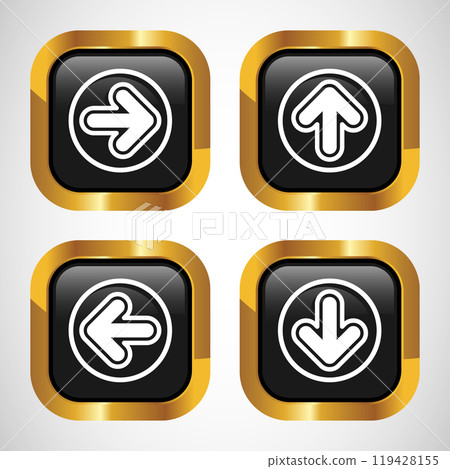 Right, Left, Up, Down Arrow Icon Design Illustration, Arrow Sign For Apps And Websites, Button Design 119428155