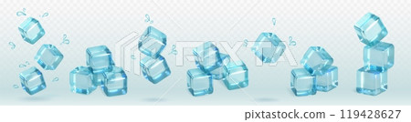 3d realistic isolated ice cube cocktail vector 3d realistic isolated ice cube cocktail vector 119428627