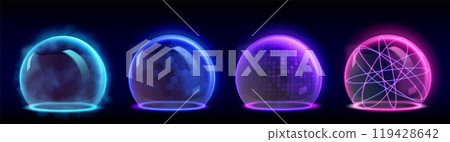 Glow sphere protective shield - realistic 3d 119428642