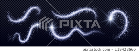 White magic dust with light effect vector set 119428660