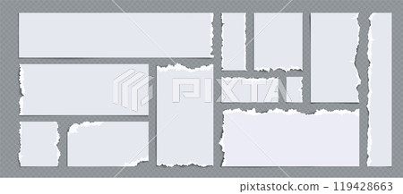 Set of torn paper strips Set of torn paper strips 119428663