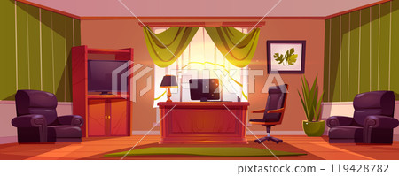 Office of head or president interior. Office of head or president interior. 119428782