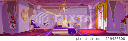 Abandoned victorian style bedroom 119428808