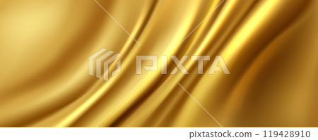 Golden satin cloth background 119428910