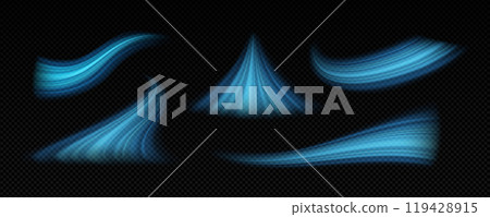 Cold wind air light effect. Fresh cool blue wave Cold wind air light effect. Fresh cool blue wave 119428915