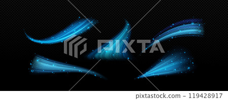 Wind and cold air flow with transparent effect. 119428917