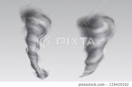 Tornado hurricane twister with dust and cloud. Tornado hurricane twister with dust and cloud. 119429102