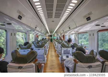 May 16 2024 Interior design of JR Kyushu Sonic 883 May 16 2024 Interior design of JR Kyushu Sonic 883 119429395