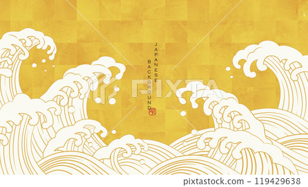 飛濺和金葉的日式背景圖 飛濺和金葉的日式背景圖 119429638
