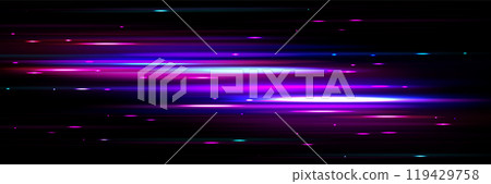 Straight purple streaks with blur and glow effect Straight purple streaks with blur and glow effect 119429758