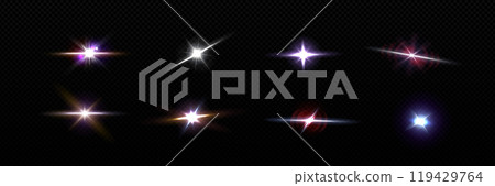 Light flare star with glow and shine effect vector 119429764