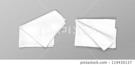 Folded kitchen towels set 119430137