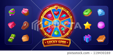 Lucky spin game design elements Lucky spin game design elements 119430169