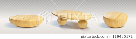 3d wooden hemisphere podium stage for display set 3d wooden hemisphere podium stage for display set 119430171