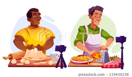 Cooking food online class and blogging. Cooking food online class and blogging. 119430256