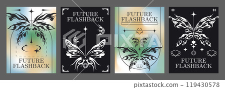 Y2k style boho aesthetic banners set Y2k style boho aesthetic banners set 119430578