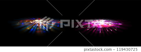 Light from prism or diamond with hologram flare. 119430725