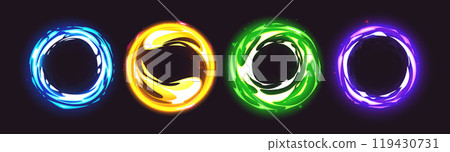 Ring magic portal with light effect. 119430731